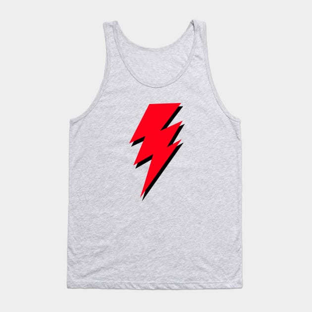 Triple, Red, Lightning Bolt Tank Top by OneThreeSix